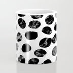 Jacson - minimal black and white modern abstract art print dots polka dots brushstrokes urban bklyn Coffee Mug Gallery Image 4