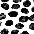 Jacson - minimal black and white modern abstract art print dots polka dots brushstrokes urban bklyn Coffee Mug Gallery Image 2