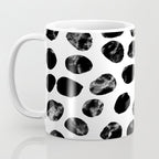 Jacson - minimal black and white modern abstract art print dots polka dots brushstrokes urban bklyn Coffee Mug Gallery Image 3