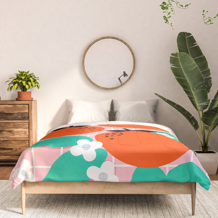 Bodacious - modern abstract minimal 1980s throwback memphis design trendy palm springs art Comforter Gallery Image 3