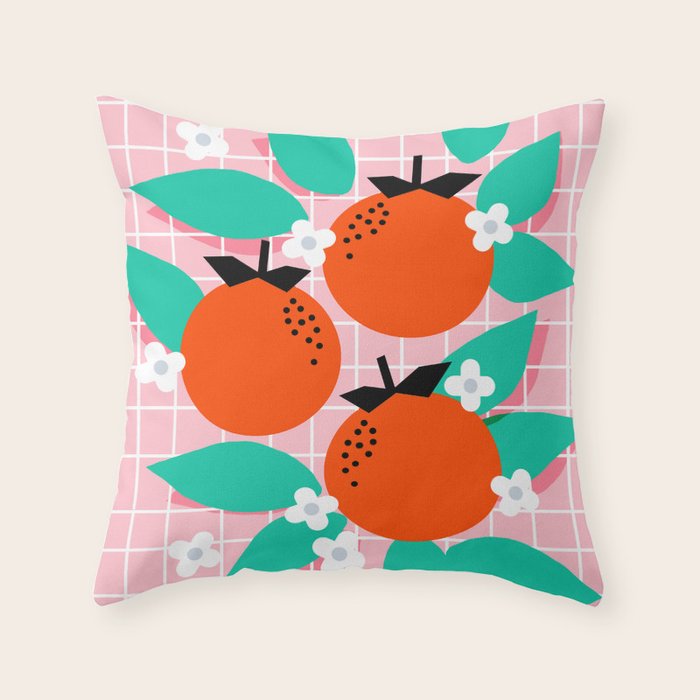 Bodacious - modern abstract minimal 1980s throwback memphis design trendy palm springs art Throw Pillow Gallery Image 6