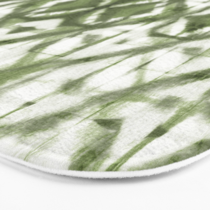 Shibori olive diamond tie dye patetrn Bath Mat Gallery Image 3