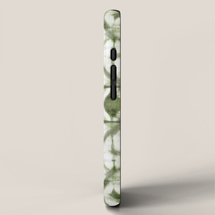 Shibori olive diamond tie dye patetrn iPhone Case Gallery Image 2