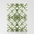 Shibori olive diamond tie dye patetrn Stationery Card Gallery Image 2