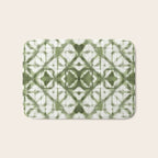Shibori olive diamond tie dye patetrn Bath Mat Gallery Image 1