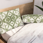 Shibori olive diamond tie dye patetrn Pillow Sham Gallery Image 2