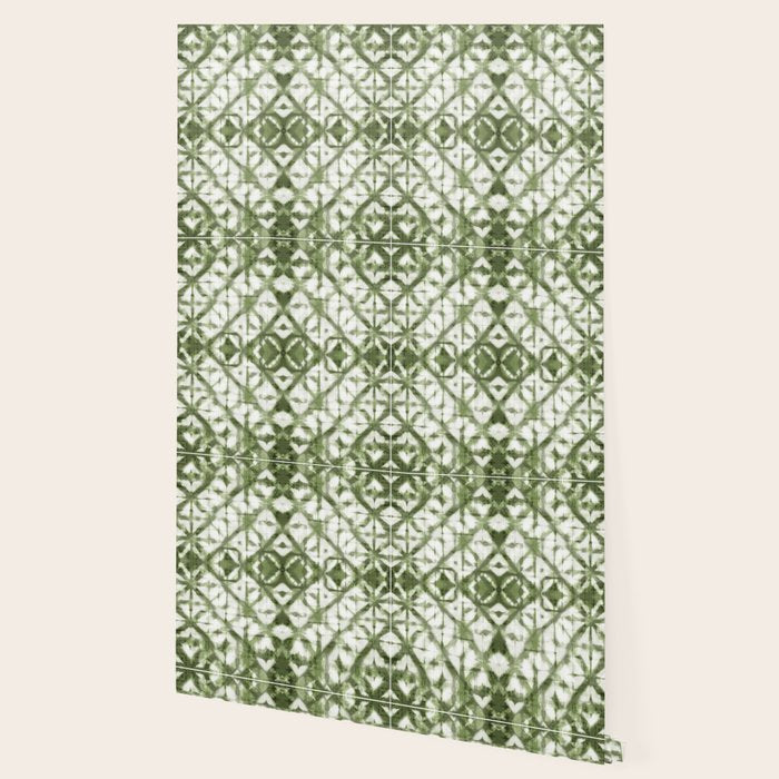 Shibori olive diamond tie dye patetrn Wallpaper Gallery Image 2