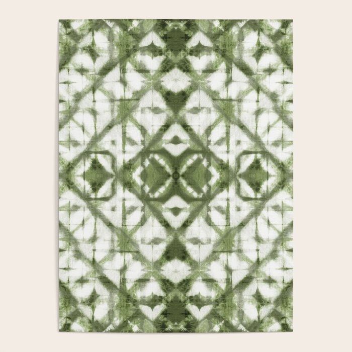Shibori olive diamond tie dye patetrn Poster Gallery Image 4