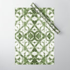 Shibori olive diamond tie dye patetrn Wrapping Paper Gallery Image 1