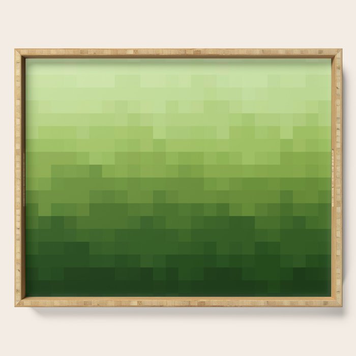 Gradient Pixel Green Serving Tray Gallery Image 1