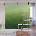 Gradient Pixel Green Wall Mural Gallery Image 1