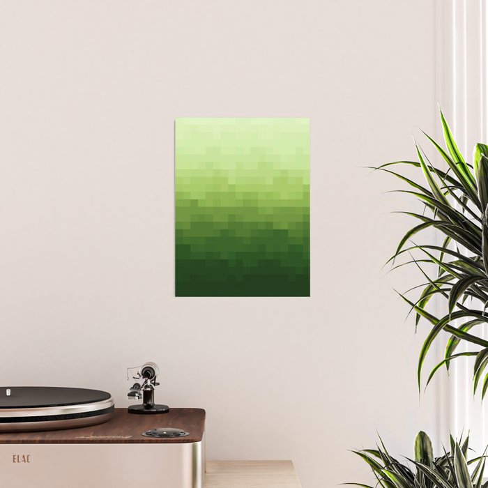 Gradient Pixel Green Poster Gallery Image 2