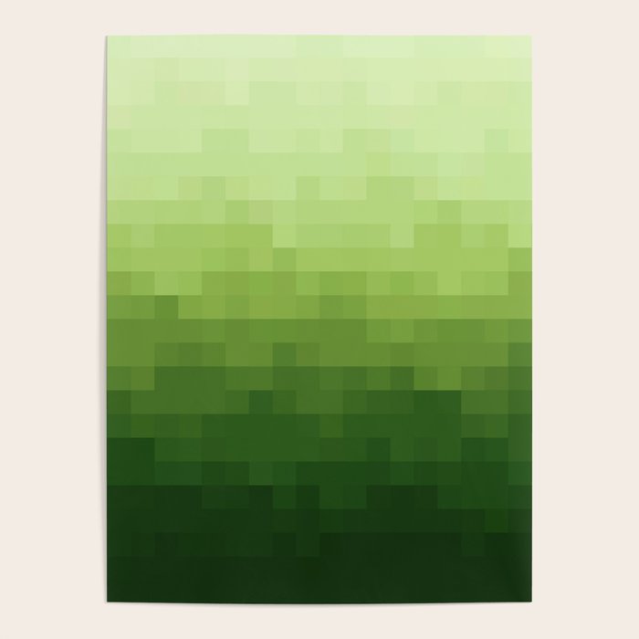 Gradient Pixel Green Poster Gallery Image 4