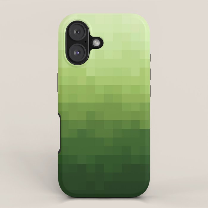 Gradient Pixel Green iPhone Case Gallery Image 1