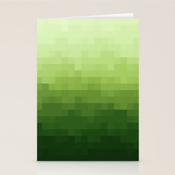 Gradient Pixel Green Stationery Card Gallery Image 2