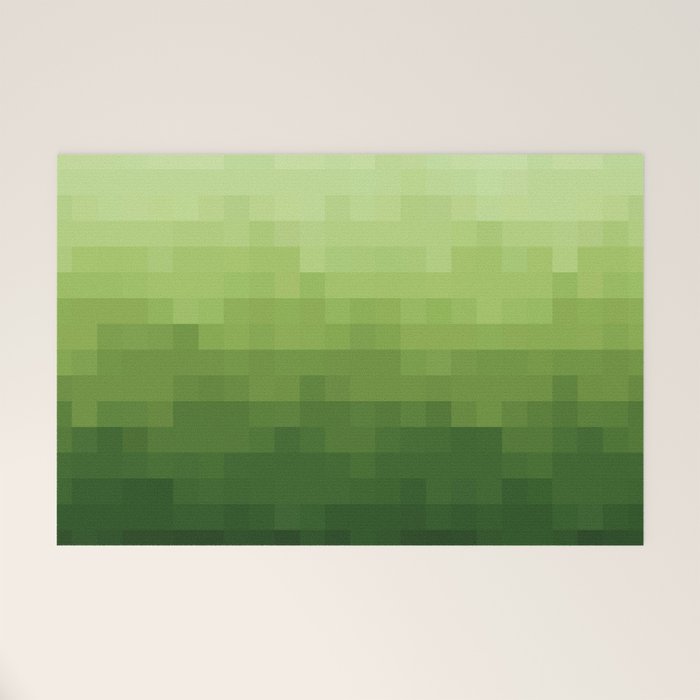 Gradient Pixel Green Welcome Mat Gallery Image 1