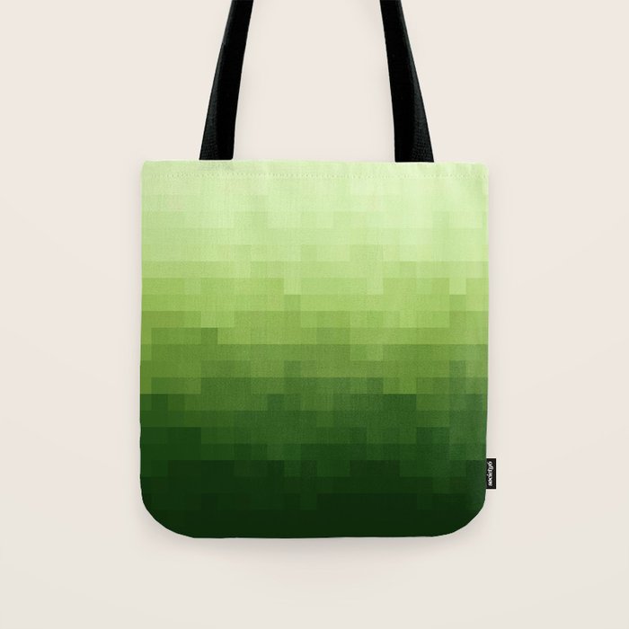 Gradient Pixel Green Tote Bag Gallery Image 1