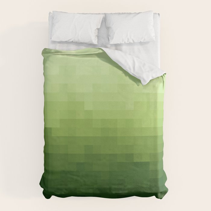 Gradient Pixel Green Duvet Cover Gallery Image 6
