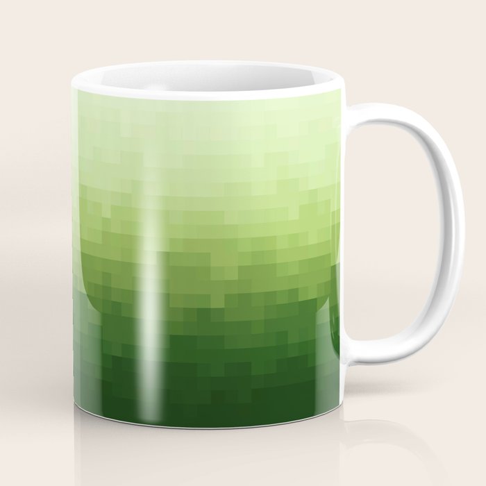 Gradient Pixel Green Coffee Mug Gallery Image 1