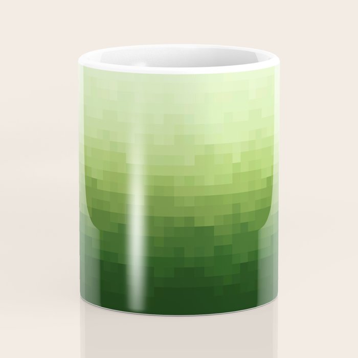 Gradient Pixel Green Coffee Mug Gallery Image 4