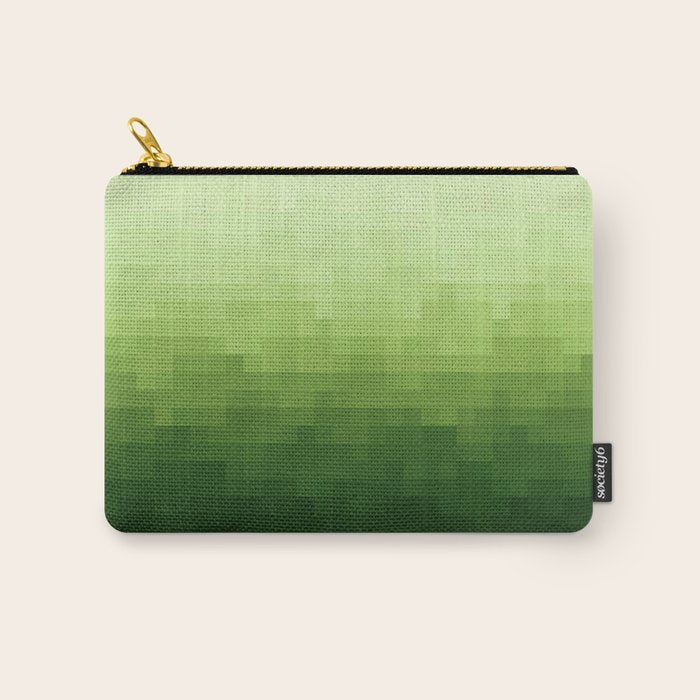 Gradient Pixel Green Carry All Pouch Gallery Image 1