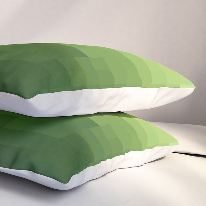 Gradient Pixel Green Pillow Sham Gallery Image 3