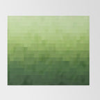 Gradient Pixel Green Throw Blanket Gallery Image 2