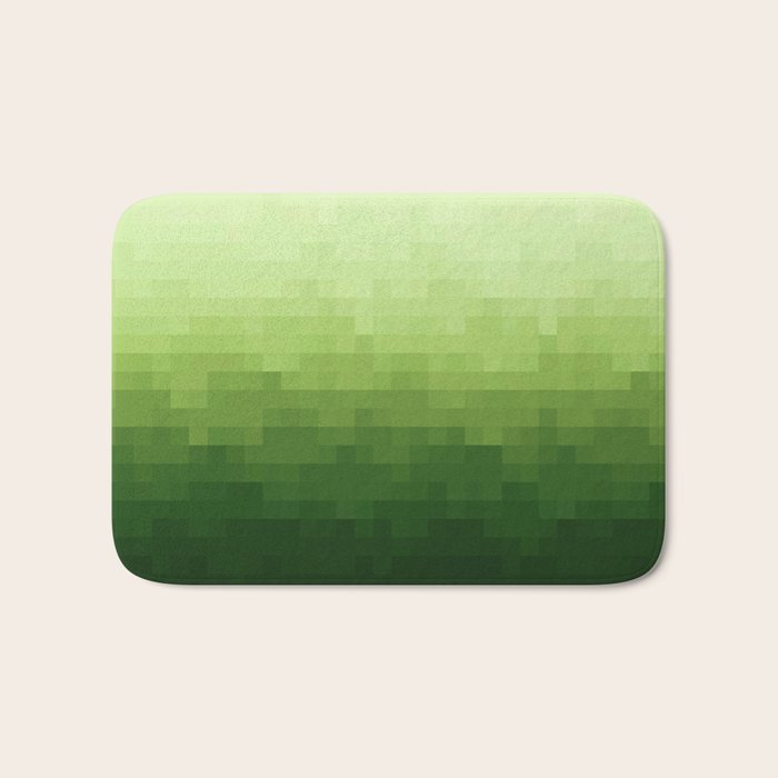 Gradient Pixel Green Bath Mat Gallery Image 1