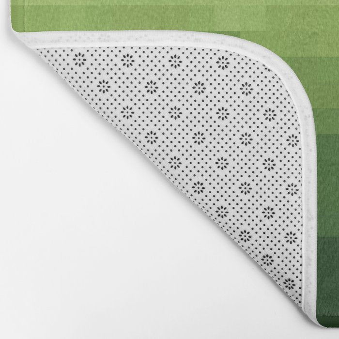 Gradient Pixel Green Bath Mat Gallery Image 2