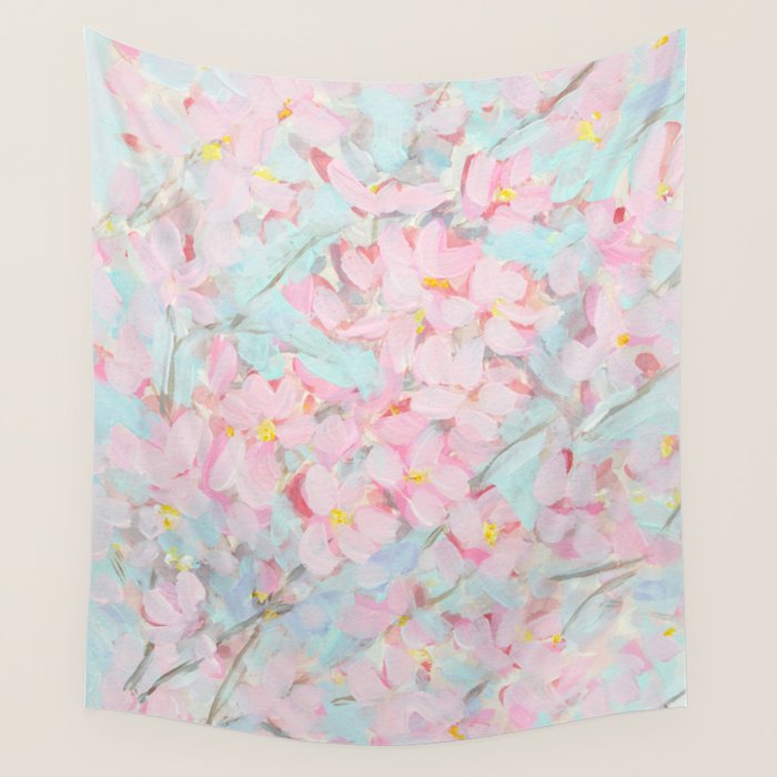 Cherry Blossom Delight Wall Tapestry Gallery Image 4