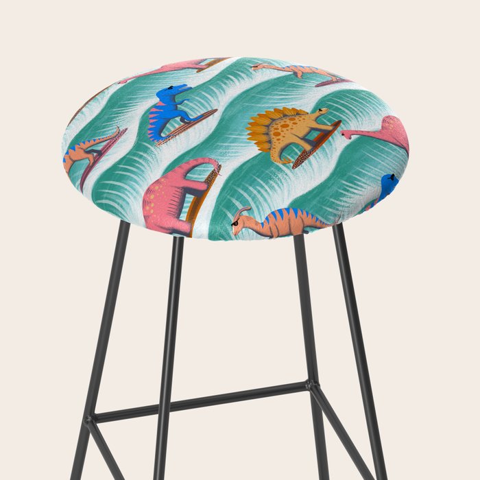 Surfosaurus - sea green  Stool Gallery Image 2