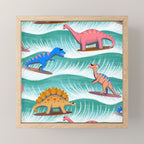 Surfosaurus - sea green  Mini Art Print Gallery Image 1