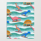 Surfosaurus - sea green  Poster Gallery Image 4