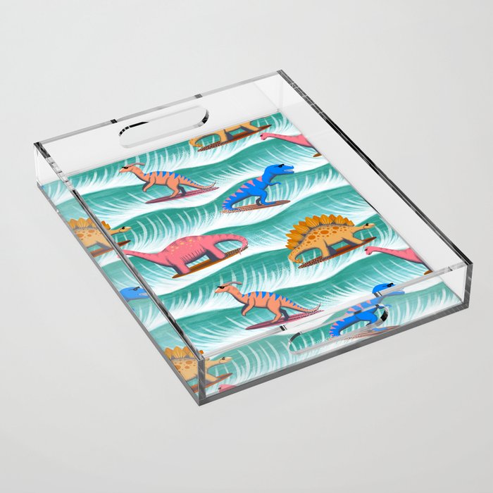 Surfosaurus - sea green  Acrylic Tray Gallery Image 1
