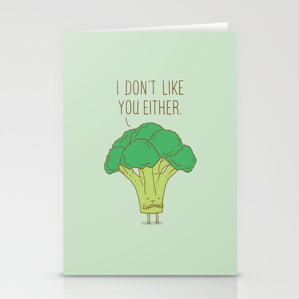 Broccoli don't like you either Stationery Card Gallery Image 2
