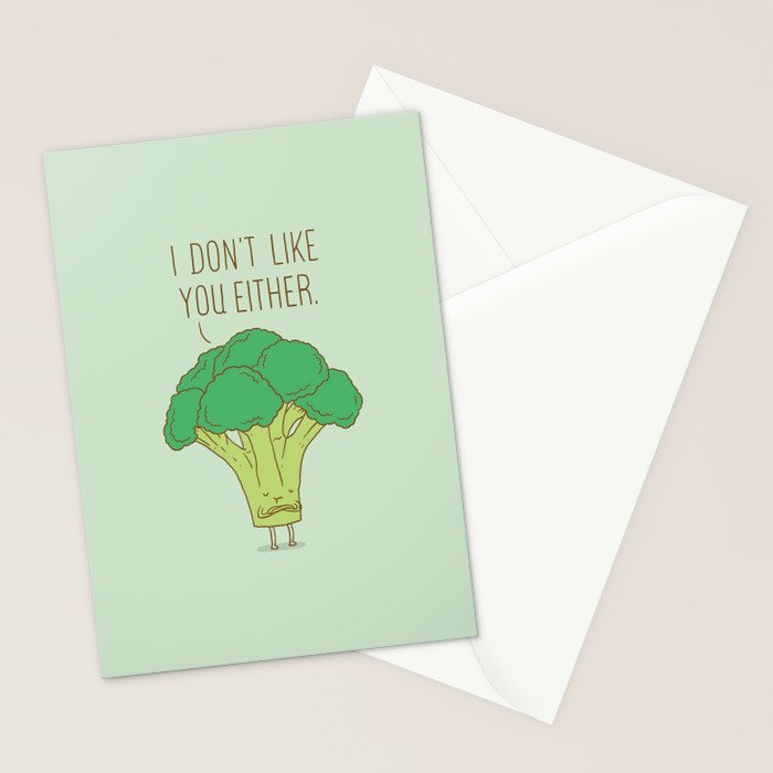 Broccoli don't like you either Stationery Card Gallery Image 2