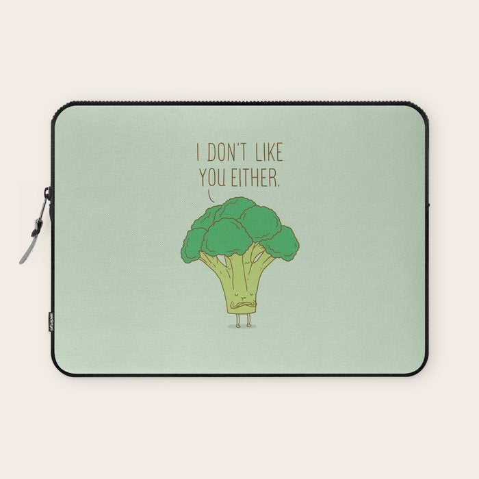 Broccoli don't like you either Laptop Sleeve Gallery Image 1