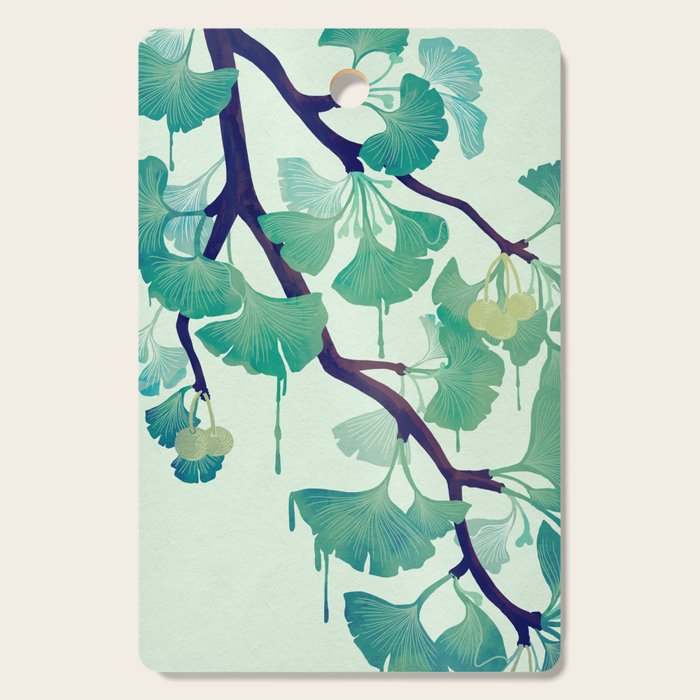 O Ginkgo (in Green) Cutting Board Gallery Image 1