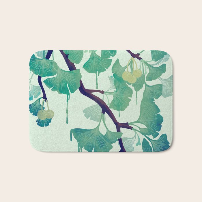 O Ginkgo (in Green) Bath Mat Gallery Image 1