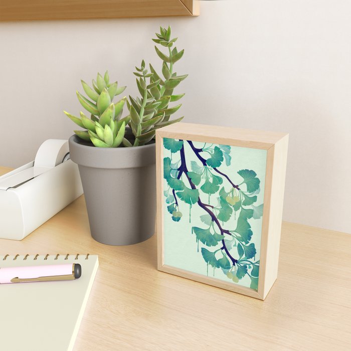 O Ginkgo (in Green) Mini Art Print Gallery Image 2