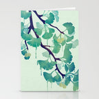 O Ginkgo (in Green) Stationery Card Gallery Image 2