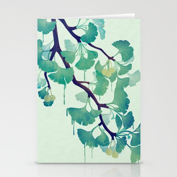 O Ginkgo (in Green) Stationery Card Gallery Image 2