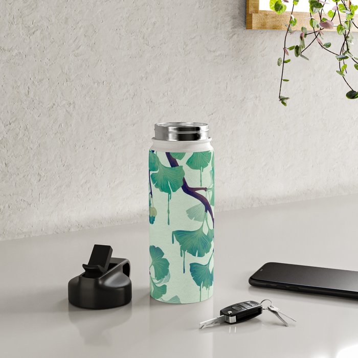 O Ginkgo (in Green) Water Bottle Gallery Image 4