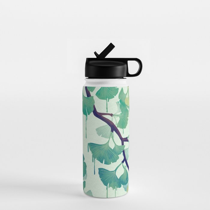 O Ginkgo (in Green) Water Bottle Gallery Image 1