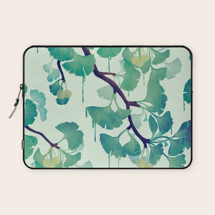 O Ginkgo (in Green) Laptop Sleeve Gallery Image 1