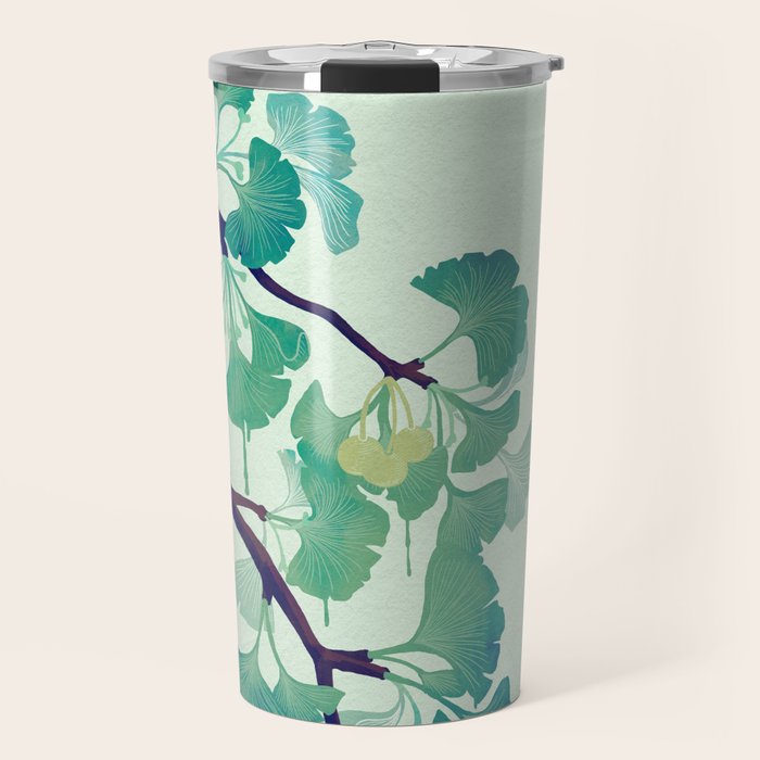 O Ginkgo (in Green) Travel Mug Gallery Image 1