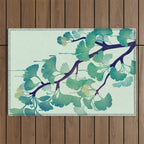 O Ginkgo (in Green) Outdoor Rug Gallery Image 1