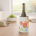 Abstract flowers composition in pink and blue Wine Chiller Gallery Image 4