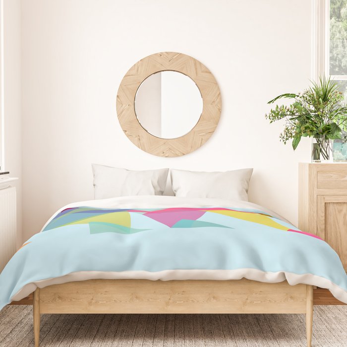 Fractal Bear - neon colorways Duvet Cover Gallery Image 3