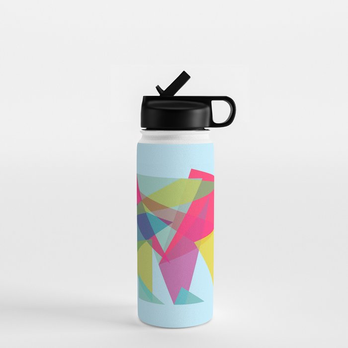 Fractal Bear - neon colorways Water Bottle Gallery Image 1
